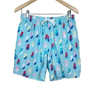 Chubbies Mens Multicolor Pineapple Printed Swim Shorts 7” Inseam Size Medium
